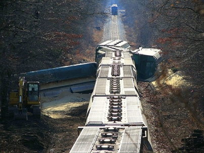 a crashed train