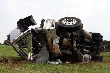 a total wrecked truck