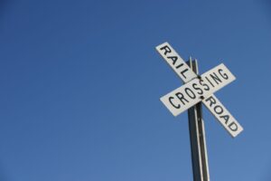 railroad crossing sign